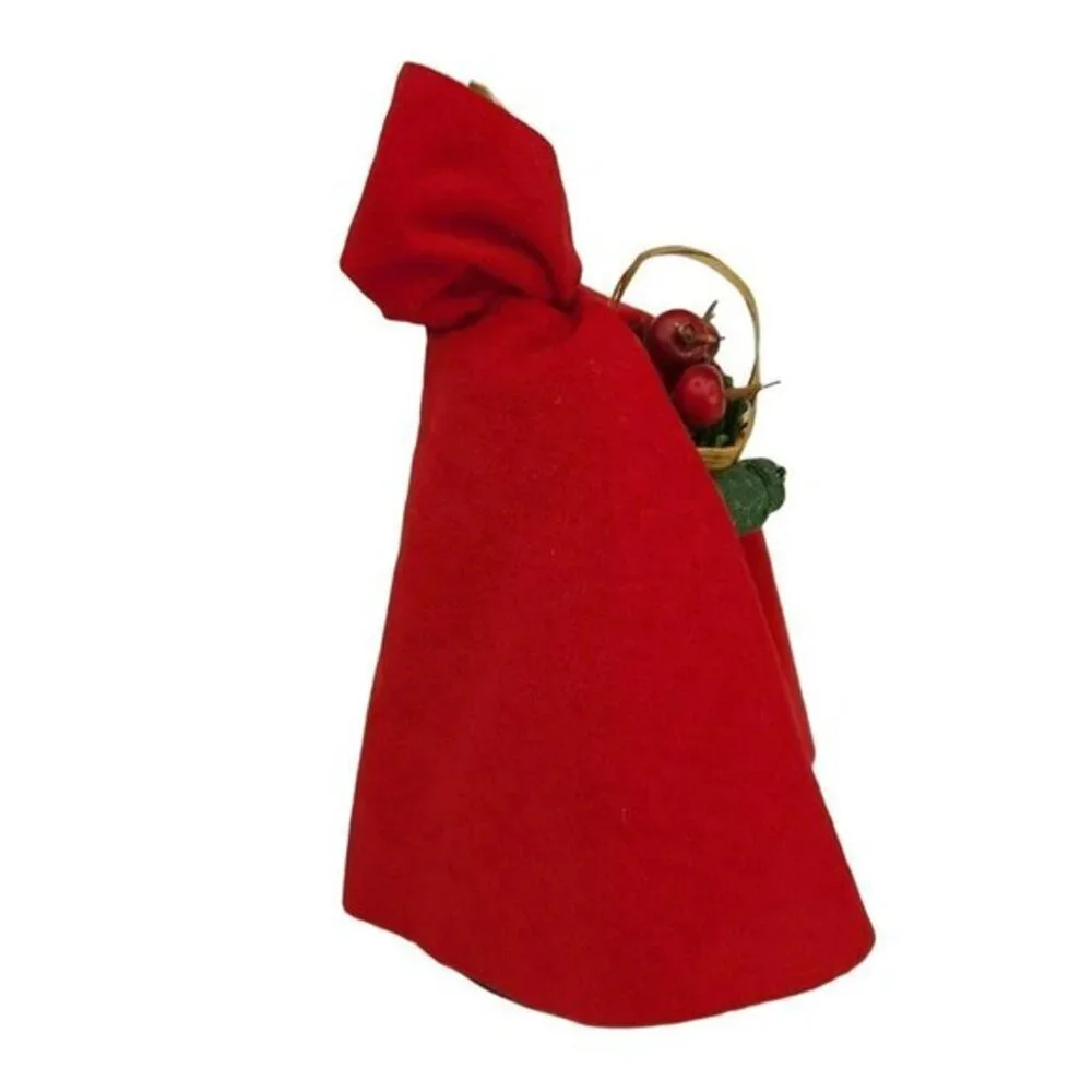 Byers‎ Choice Carolers Ltd Williamsburg 2001 Christmas Lady Apples Red Cape READ